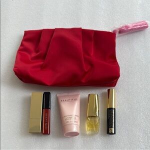 Estee Lauder Beautiful Fragrance + Mascara + Lipstick + Cosmetic Bag Gift Set